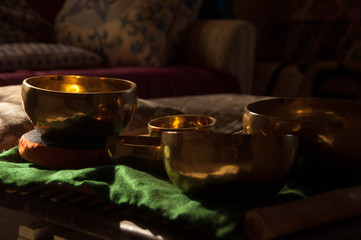 A set of tibetan bowls