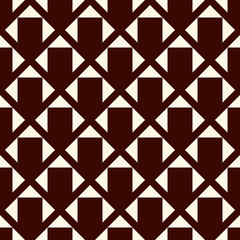 Geometric seamless pattern. Minimalist style print. Diamond grid motif ornament. Simple geo mini triangle background