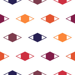 Geometric seamless pattern. Minimal style print. Diamond, rhombus motif ornament. Simple linear geo shapes background