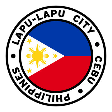Round Lapu-Lapu City Cebu Philippines Flag Clipart