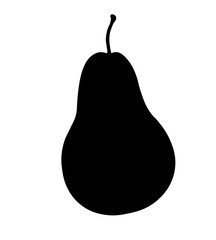 Pear, fruit, black, bio, nature, pear with leaf, pear without leaf