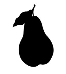 Pear, fruit, black, bio, nature, pear with leaf, pear without leaf