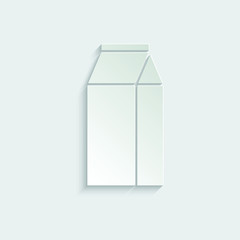 Paper milk pack icon. black vector milk pack  sign 