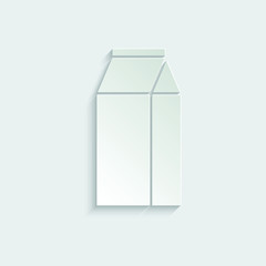 Paper milk pack icon. black vector milk pack  sign 