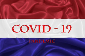 Fototapeta na wymiar Coronavirus epidemic, word COVID-19. COVID-19 infection concept. Netherlands