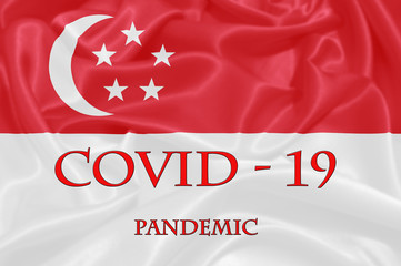 Coronavirus epidemic, word COVID-19. COVID-19 infection concept. Singapore