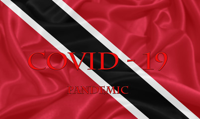Coronavirus epidemic, word COVID-19. COVID-19 infection concept. Trinidad and Tobago.