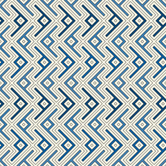 Ethnic, tribal seamless surface pattern. Repeated symbols background. Ancient folk ornament. Geometric figures motif. Geo abstract wallpaper. Digital paper, textile print. Vector art / illustration