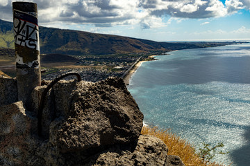 Oahu coast from a WWII pillbox