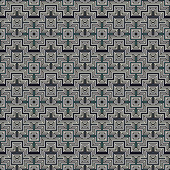 Chakana inca crosses seamless pattern. Ethnic embroidery print. Ornamental folk wallpaper. Native american ornament