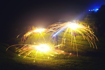fireworks in the sky