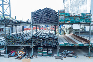 scaffolding part in store area