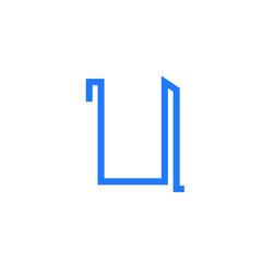 Abstract, modern letter decorative font with gradient and solid. Decorative monogram alphabet