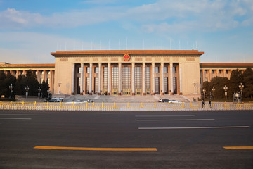 Obraz premium Great Hall of People at Tiananmen Square in Beijing, China