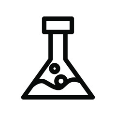 Chemistry icon , science atom, molecule , ecperiment template logo vector emblem isolated illustration , outline solid background white