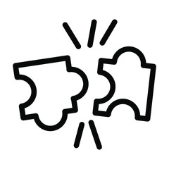 Obraz premium Best icon puzzle vector, template logo isolated emblem , scince illustration icons , outline solid background white