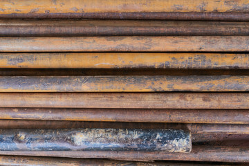 Peeling paint on the rust wall. Empty for design, pattern, cover, overlay texture, background and other, Surface of old steel background.