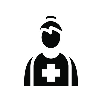 recommend clip art: Doctor nurse icon , medical template logo science profesional , vector design emblem isolated illustration , outline solid background white