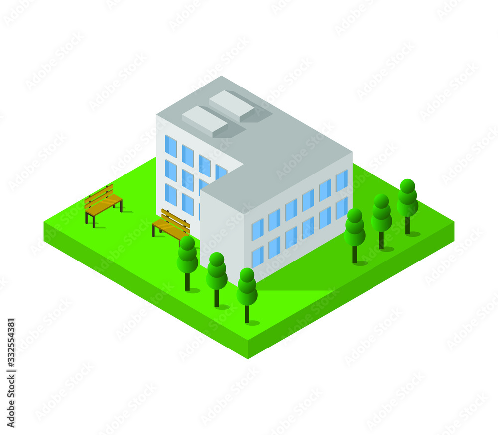 Poster isometric house