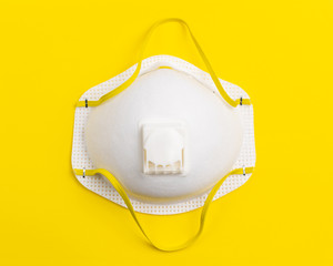 Industrial safety N95 face mask, protection respirator and breathing medical respiratory mask.