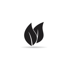 Obraz premium leaf icon logo vector