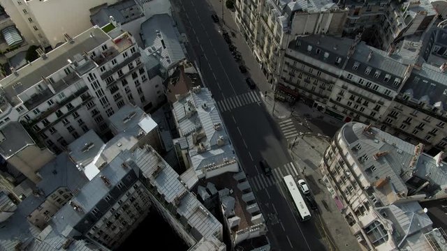 Paris neighborhood near Eiffel tower with no people after lock-down by Coronavirus outbreak in Europe