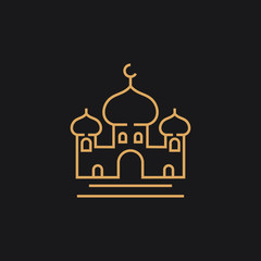 mosque icon vector symbol monogram