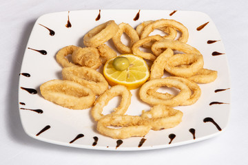Fried squids or octopus (calamari)