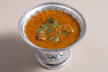 Indian lamb curry, spicy ethnic food.