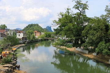 Summer village scenery