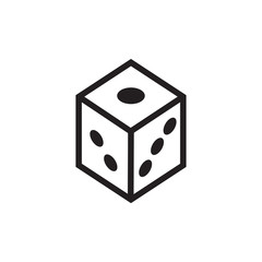 dice icon, luck icon vector