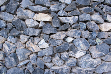 Wall of stones with voids for the backdrop. Main color of Lynch with a touch of blue. Rock formation.