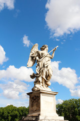 Obraz premium Angel Carrying the Lance by Domenico Guidi at Castel Sant'Angelo, Rome, Italy