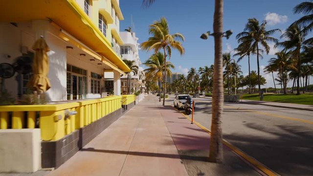 Touring Miami Beach during shut down Coronavirus 4k