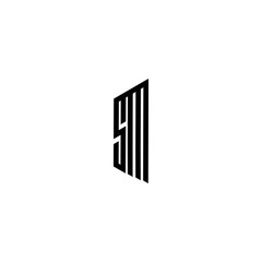 SM MS Letter Logo Design Vector Template