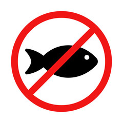 Vector No Fish Sign Illustration