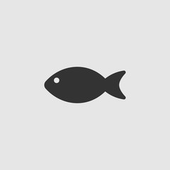 Vector Simple Isolated Fish Icon