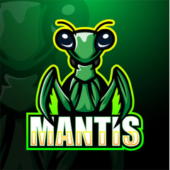 Mantis mascot esport logo design