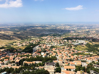 Fototapeta na wymiar Aerial view of San Marino on Assisi Italy
