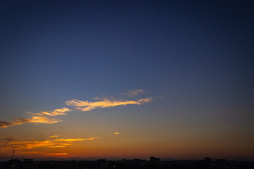 sunset in the sky