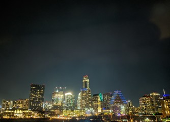Austin Texas skyline at night