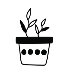 Home flower. Plant. Vector illustration on a white background.