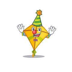 Cute and Funny Clown kite cartoon character mascot style