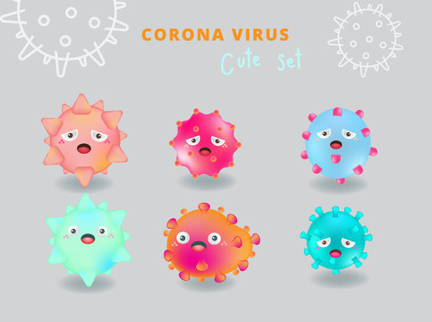 cute virus vector eps 10 
