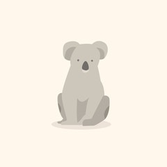 Cute cartoon character koala. Print for baby shower party. Vector print of cute koala vector illustration.