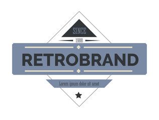 Retro logo or label, isolated icon, vintage corporate identity