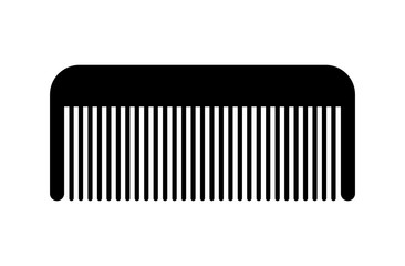 hairdresser comb. Black isolated silhouette on a white background. Vector icon