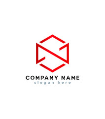 Abstract modern letter N logo template, vector logo for business and company identity 