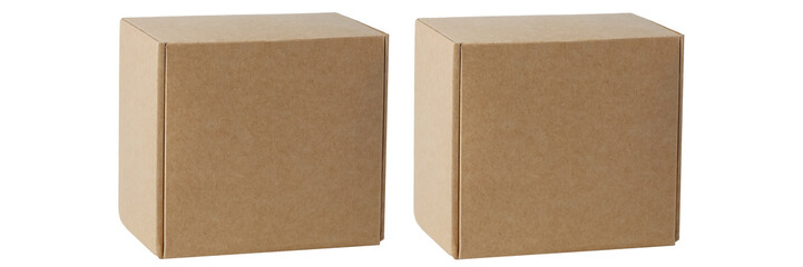 Cardboard boxes for goods on a white background. Different size. Isolated on white background.