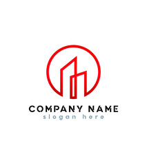 Creative modern building logo template, vector logo for business and company identity 